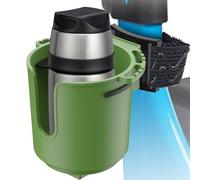 Multi-Angle Adjustable Cup Holder, Universal Cup Holder for Wheelchairs, Walkers, Strollers, Golf Carts & Camping - Clamp Fits 0.85-1.75 Inches (Green, Medium)