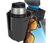 Multi-Angle Adjustable Cup Holder, Universal Cup Holder for Wheelchairs, Walkers, Strollers, Golf Carts & Camping - Clamp Fits 0.85-1.75 Inches (Black, Medium)