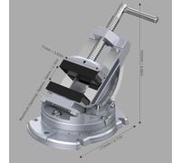 Multi Angle Bench Vise with 360 Rotating Base | Aluminum construction, 3 inch jaw width, precise tilt angles, portable for woodworking, stable clamping mechanism