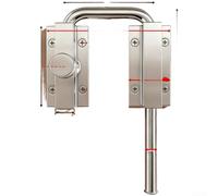 Multi-Angle Door Latch with Anti-Pry Design, Adjustable Security Bolt for Doors and for windows, Aluminum Alloy Lock with Screw or Bonding Installation(A)