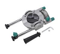 Multi Angle Drill Guide, Adjustable 45 Degree Clamping Stand for Hand Electric Drills, Alloy Steel Universal Holder with Auxiliary Handle, Silver