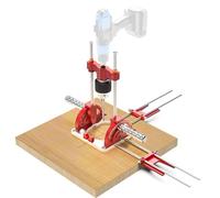 Multi Angle Drill Guide, High Precision Drill Stand with Chuck Centering Drill Guide Base for 1/16" - 1/2" Power Drills 0°-60° Self-Centering Drill Guide Attachment for Woodworking