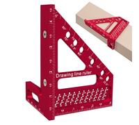 Multi-Angle Framing Square - Carpenter Framing Square Triangle Marking Ruler | 22.5-90 Degree Aluminum Alloy Line Drawing Tool for Crafting Carpentry Engineering Furniture Drawing Cabinets