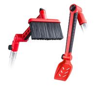 Multi-Angle Gutter Cleaning Tools from The Ground - Gutter Cleaner Tool Attachment with Gutter Scoop & Roof Brush for Easy rain Gutter Cleaning and Leaf Removal from Gutter Guard (Pole Not Included)