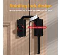 Multi Angle Locking Bolt for Wooden Doors and with Thickened Aluminum Alloy, Non Perforated Design, and Adaptable Fit for Frames Not Perfectly Aligned (silver)