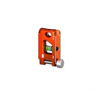 Multi-Angle Magnetic Level Ruler, Aluminum Alloy Build with Metric and for imperial Scales, V-Groove Base for Stable Pipe Placement, Compact Tool for Professional and DIY Use(Orange 2.5 inches)