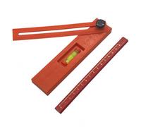 Multi-Angle Marking Ruler with 360° Rotating Head, for Precision Woodworking Layout Tool for Accurate Scribing and Alignment (Ruler with Pen)