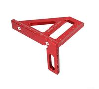 Multi-Angle Measuring Ruler, 45 and 90 Degree Triangle Ruler for Engineers and Carpenters, Stainless Steel Protractor for Woodworking and DIY Projects(red)