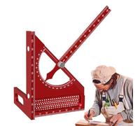 Multi Angle Measuring Ruler - Aluminum Alloy Measuring Layout Tool - Non-slip Carpenter Measuring Tool, Heavy-Duty Precision Marking Gauge for Rafter Cutting Furniture Crafting