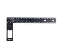 Multi Angle Measuring Ruler Professional 45 90 Degree Universal Combination Right Angle Accurate Measuring Tool 12in Aluminum Alloy High Carbon Steel for Woodworking Engineers