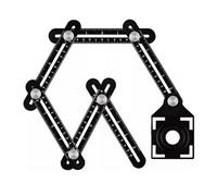 Multi-Angle Measuring Ruler Template Tool Angle Tile Carpenter Floor Brick 6 Fold Multi Carpenters Tool Angle Measuring Tool Tiling Tools Suitable For Woodworking