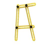 Multi Angle Measuring Ruler - Universal Angle Template Tool with Inch & CM Scales - Durable Plastic Layout Guide for Handymen, Builders, Craftsmen - Perfect for Tile, Brick, Wood, Laminate & Pavers