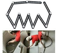 Multi Angle Measuring Ruler, Universal Multi Angle Measuring Ruler, 12 Section Ceramic Tile Opening Locator, Aluminum Alloy Multi Angle Measuring Ruler