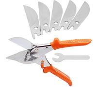 Multi Angle Miter Shear Cutter Hand Tools,45-135 Degree Adjustable Angle Scissors Trim Shears Tools with 5 Replacement Blades and Spanner