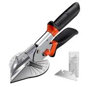 Multi-Angle Miter Shears, 45-135 Degree Trim Cutter, Hand Tool for Wood and PVC, with 2 Spare Blades