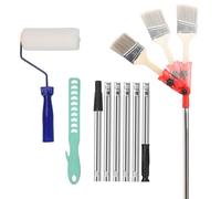 Multi-Angle Paint Brush Extender, 1.8M Professional Paint Roller Extension Pole with 6 Extension Pole, 6-inch Rollers Brush, Paint Brush & Stirrer, 180° Adjustable Angle, for Most Rollers Brushes