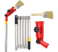 Multi-Angle Paint Brush Extender - Flexible Pole Brush Adapter, Adjustable Roller Holder | 180-degree Rotating Connector Head, Angled Painting Reach Tool, Precision Extension Gear, for Trim Wall