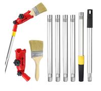 Multi-Angle Paint Brush Extension Pole - 1.7m Paint Roller Extension Pole Set, Paint Brush Extender Holder Universal, Extendable Poles Paint Edger for Walls, Ceiling, Painting Rollers Brushes Scrapers