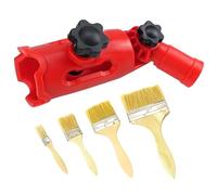 Multi-Angle Paint Roller Extension Pole Holder, Extendable Paint Brush Holder with 180° Rotation, Long Reach Paint Brush Tool with 4 Size Brush for High Ceilings Corners