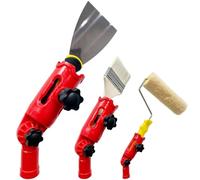 Multi-Angle Paint Roller Extension Pole Holder, Paint Brush Extender Holder with 180° Rotation, Universal Paint Roller Extension Pole Adapter for Ceilings & Walls, Red Design for High Visibility