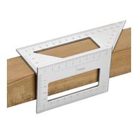 Multi Angle Ruler - Aluminum Alloy Rustproof Construction Precise Metric Scales Compact Lightweight Tool | Measuring 45 & 90 Degree Angles for Engineering Woodworking Metal Project