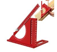 Multi Angle Ruler, Aluminum Alloy Triangle Ruler Protractor, Non-slip Carpenter Measuring Tool, Heavy-Duty Precision Marking Gauge for Rafter Cutting Furniture Crafting