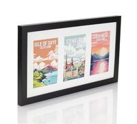 Multi Aperture Photo Picture Frames Holds 2, 3 or 4 Photos Various Sizes and Colours-Fits 3 8x6 inch Photos-Black