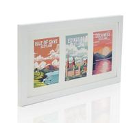 Multi Aperture Photo Picture Frames Holds 2, 3 or 4 Photos Various Sizes and Colours-Fits 3 8x6 inch Photos-White