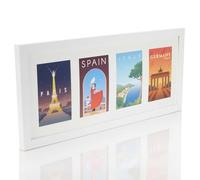 Multi Aperture Photo Picture Frames Holds 2, 3 or 4 Photos Various Sizes and Colours-Fits 4 8x6 inch Photos-White