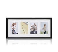 ARPAN CL-1016BK4 MDF 4, Multi Aperture Modern Photo Picture Frame with Mount (Black)