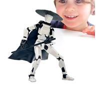 Multi-articulated mobile robot, multi-articulated action figures, action figures movable toys sets, fun posable figure, desktop robot model collectible sensory toy