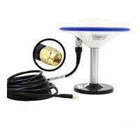 Multi Band GNSS Antenna L1 L2 L Band for GPS GLONASS for galileo Beidou - High Surveying Rod Mount with Low Noise Amp - Professional Land Surveying Equipment White 170mm(TNC-SMA Cable)