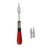Multi-bit push pull screwdriver semi-automatic ratchet type replaceable. Easy screw installation and replacement