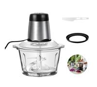 Multi Blender Mixer Food Processor Meat Chopper Electric Fruit & Vegetable Mini Chopper Meat Mincers for Home Use -2L Food Capacity Glass Bowl -4 bi-Level Blades-2 Speeds