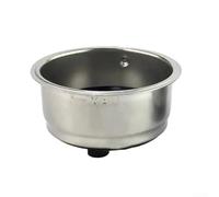 Multi Brand Compatible 51mm Stainless Steel Coffee Filter Basket Set with Rubber Tamper Cup Suitable for Single and Shots (Double)