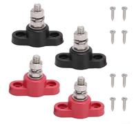 Multi Cable Battery Terminal Block for 12V 24V Heavy Duty Junction Box with Excellent Mechanical Strength (M6-black)