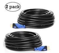 Multi-Cable High Speed HDMI Cable With Ethernet 2 PACK 15M - Supports 4K 3D & Audio Return Channel [Latest Version] - 15 Meter- 2 in Pack