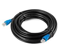 Multi-cable Networking 20m Cat5E outdoor Direct Burial Ethernet Cable with RJ-45 Plug - FTP - CCA - Black - 20 meter