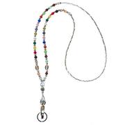 Multi Cancer Awareness Fashion Women's Beaded Lanyard 34", Key and badge holder (Non Breakaway - Stronger)