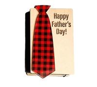 Multi Card Case Organizer, Wooden Card Holder, Father's Day Gift Box Father's Day Tie Card Holder, Wooden Father's Day Card Box, Wooden Father's Day Card Holder for Dad, Black Red, 説明を参照してください