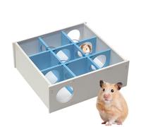 Multi Chamber Hamster, Wooden Hamster House Maze Tunnel, Tunnel Exploring Toys, Convenient Multi-Room outs for Guinea Pigs, Small Breeds