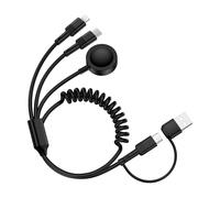 Multi Charger Cable for Apple Watch Charging,3 in 2 USB Cable for iPhone/iWatch/Type C/Lightning Retractable Charger Cable for iWatch 10 9 8 7 6 5 4 3 2 SE Ultra, iPhone 17 16 15 14 13 12 11 Pro Max