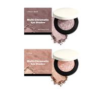 Multi-Chromatic 3D Eyeshadow - Shimmering Finish, Waterproof & Sweat-Resistant, Smooth Application - Long-Lasting, Highly Pigmented - Rose Gold & Skin Tone Shades B)
