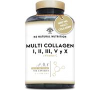 Multi-Collagen 1650mg with Types I, II, III, V & X + Vitamin C | 180 Capsules (60-day supply)