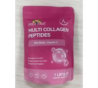 Multi Collagen Peptides Powder, 1 lb Unflavored Hydrolyzed Collagen Types，16 oz (41 Servings)-Hyaluronic Acid Power,Grass Fed Collagen Supplements for Women and Men, Non GMO