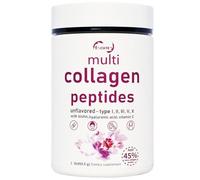 Multi Collagen Peptides Powder 16oz - Type I, II, III, V, X - Hydrolyzed Collagen Peptides with Biotin Vitamin C Hyaluronic Acid, Non-GMO, Upgraded Formula, Add 45% More Collagens Protein