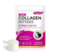 Multi Collagen Peptides Powder,Type I, II, III, V, X,with Biotin,Vitamin C,Hyaluronic Acid,Supports Healthy Joint, Hair, Skin & Nail Support,Grass-Fed, Non-GMO,16oz