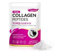 Multi Collagen Peptides Powder - Types I, II, III, V & X - With Biotin, Vitamin C, Hyaluronic Acid, Keratin, Elastin, Unflavoured - Grass-Fed, Pasture-Raised - Supports Skin, Hair, Nails, Joint Health