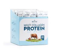 Multi Collagen Protein Powder Packets - Types I, II, III, V & X - Hydrolyzed Grass Fed Bovine, Wild Caught Fish, & Free-Range Chicken & Eggshell Coll