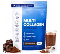 Multi Collagen Superblend Powder, 220g Chocolate Flavor, Collagen Blend with Bovine, Marine & Chicken Sources, Hyaluronic Acid, Biotin & Liposomal Vitamin C (1pc)
